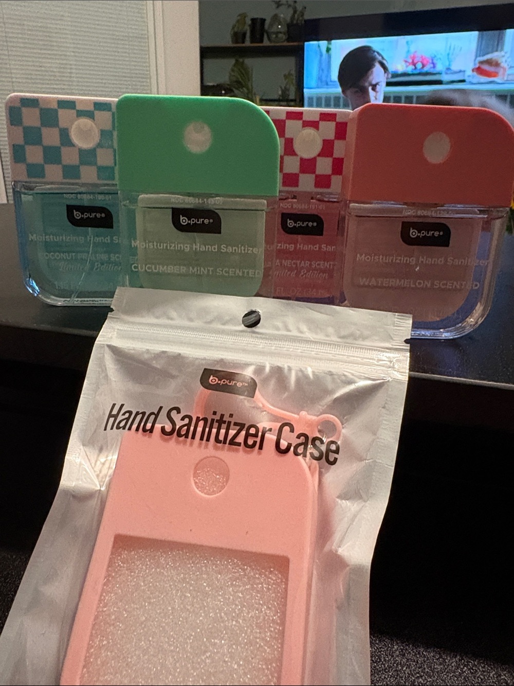 🧴 B.Pure Hand Sanitizer 4-Pack + Silicone Keychain Case ✨